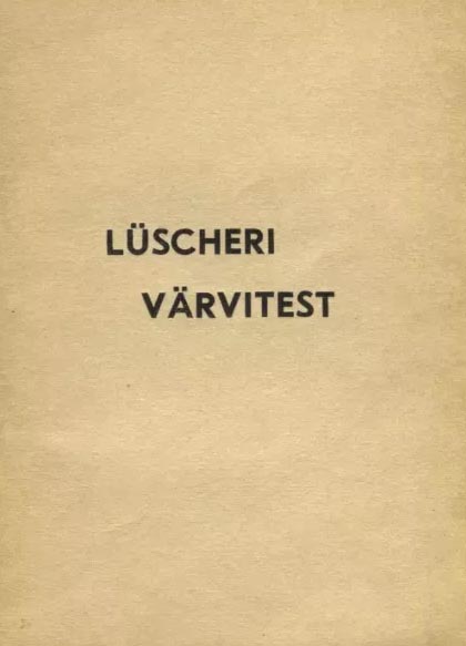 Lüscheri värvitest Konspekt: värvipsühholoogia kaanepilt – front cover