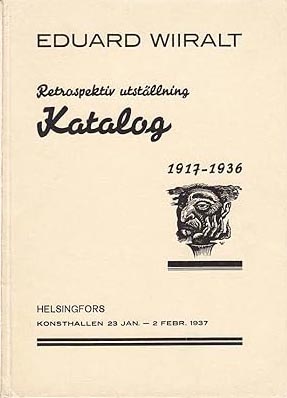 Eduard Wiiralt: retrospektiv utställning katalog 1917–1936 Helsingfors Konsthallen 23 jan. – 2 febr. 1937 kaanepilt – front cover