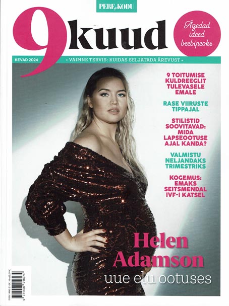 Helen Adamson uue elu ootuses Pere ja Kodu: 9 kuud: kevad 2024 kaanepilt – front cover