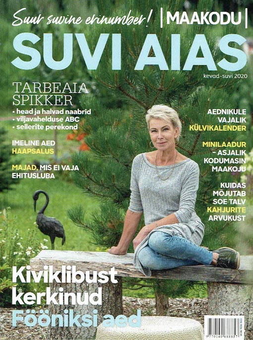 Kiviklibust kerkinud Fööniksi aed Maakodu suur suvine erinumber, kevad-suvi 2020 kaanepilt – front cover