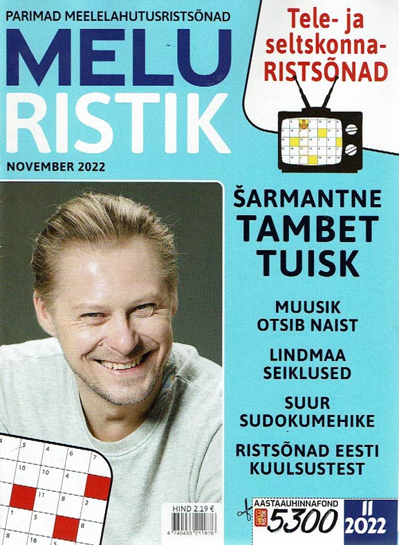 Meluristik, november 2022 Melu Ristik: parimad meelelahutusristsõnad kaanepilt – front cover