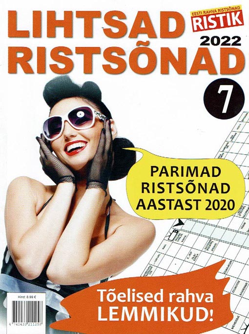 Lihtsad ristsõnad 7/2022 Eesti rahva ristsõnad Ristik kaanepilt – front cover