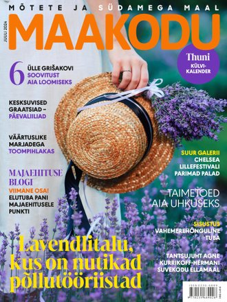 Lavendlitalu, kus on nutikad põllutööriistad Maakodu, juuli 2024 kaanepilt – front cover