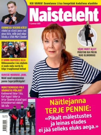 Terje Pennie: „Pikalt mälestustes ja leinas elades ei jää selleks eluks aega.” Naisteleht, 8. jaanuar 2025 kaanepilt – front cover