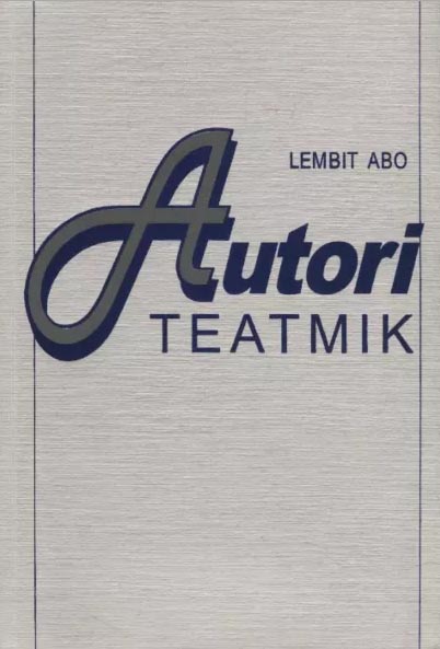 Autori teatmik kaanepilt – front cover