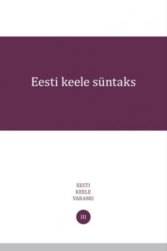 Eesti keele süntaks kaanepilt – front cover