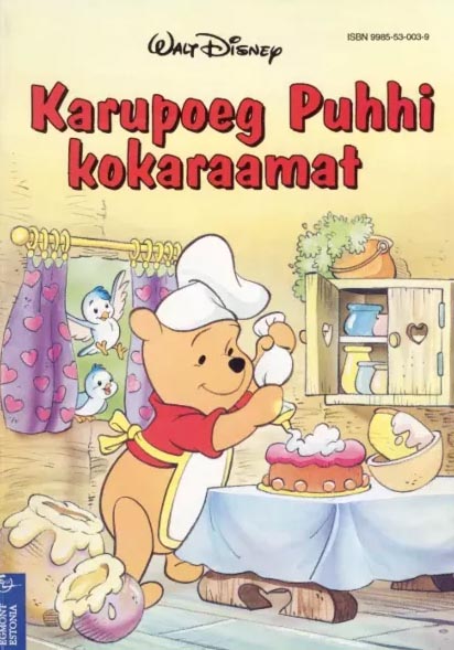 Karupoeg Puhhi kokaraamat lastele kaanepilt – front cover