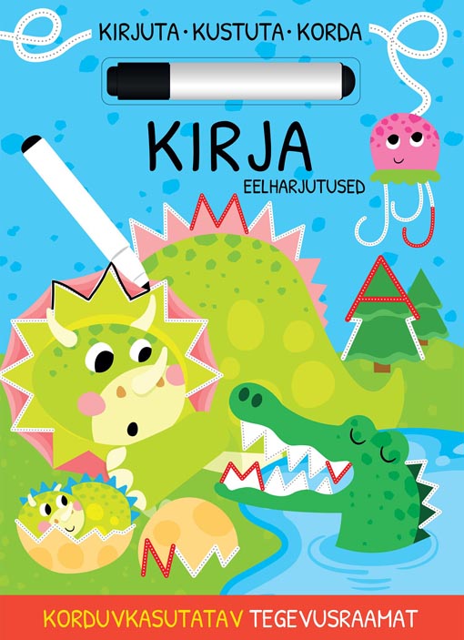 Kirja eelharjutused: kirjuta, kustuta, korda kaanepilt – front cover