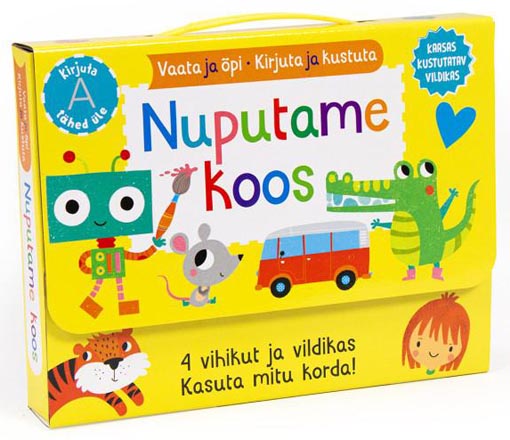 Nuputame koos, mängukohver Vaata ja õpi Kirjuta ja kustuta kaanepilt – front cover