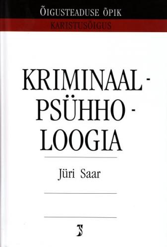 Kriminaalpsühholoogia kaanepilt – front cover