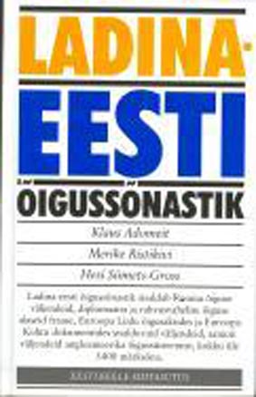 Ladina-eesti õigussõnastik kaanepilt – front cover