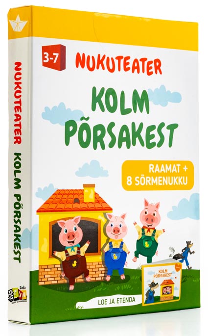 Nukuteater: kolm põrsakest kaanepilt – front cover