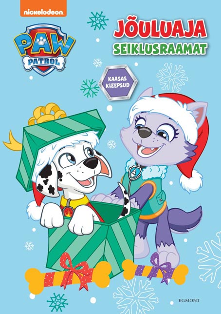 Paw Patrol: jõuluaja seiklusraamat Kaasas kleepsud kaanepilt – front cover