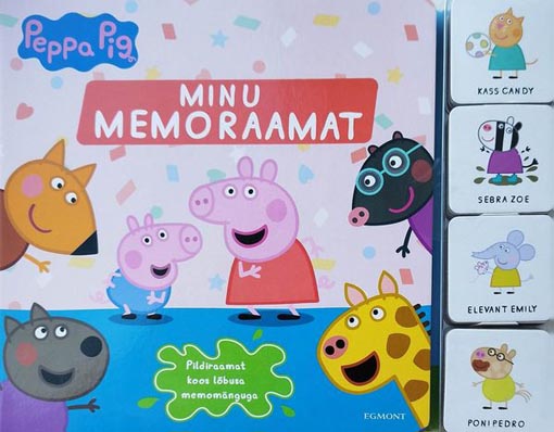 Põrsas Peppa: minu memoraamat Pildiraamat koos lõbusa memomänguga kaanepilt – front cover