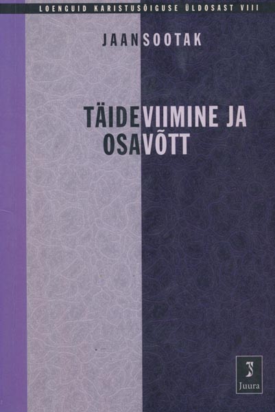 Täideviimine ja osavõtt kaanepilt – front cover