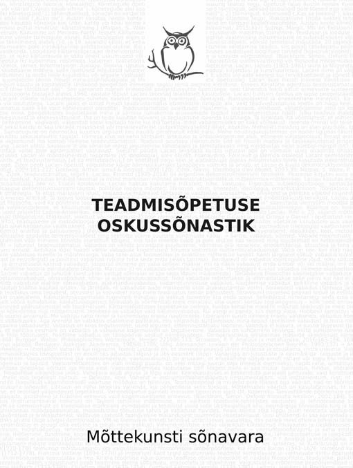 Teadmisõpetuse oskussõnastik: epistemoloogia leksikon kaanepilt – front cover